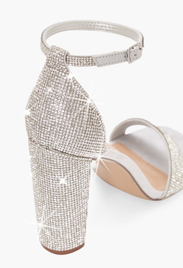 Lorelai Block Heeled Sandal Rhinestone
