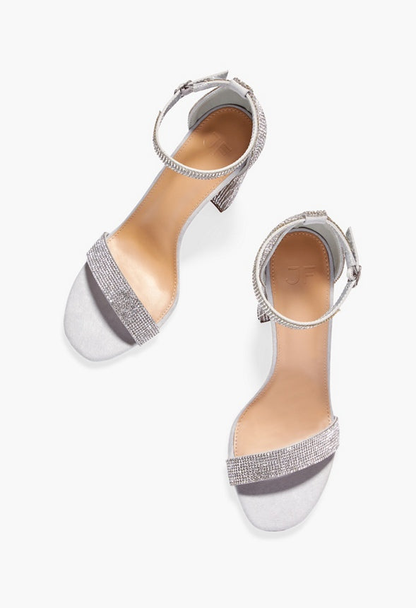 Lorelai Block Heeled Sandal Rhinestone