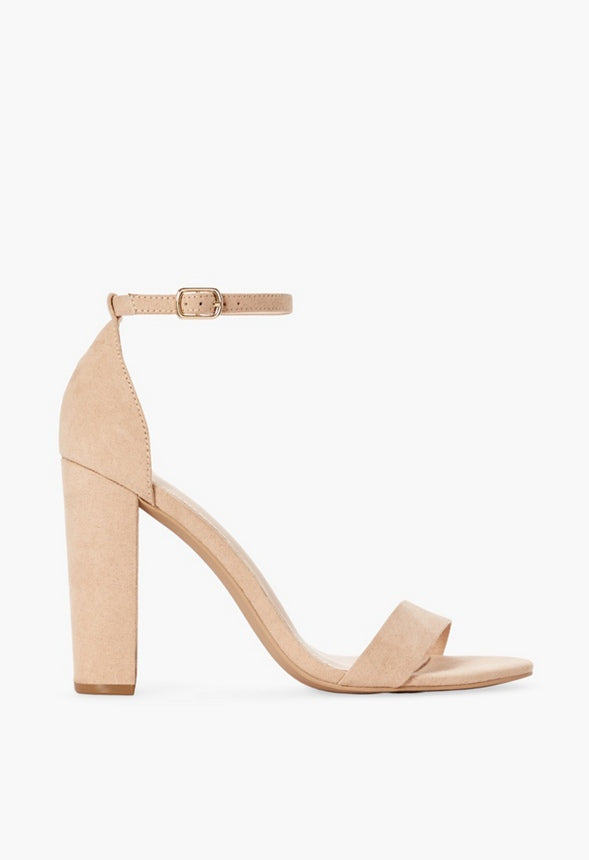 Lorelai Block Heeled Sandal Beige
