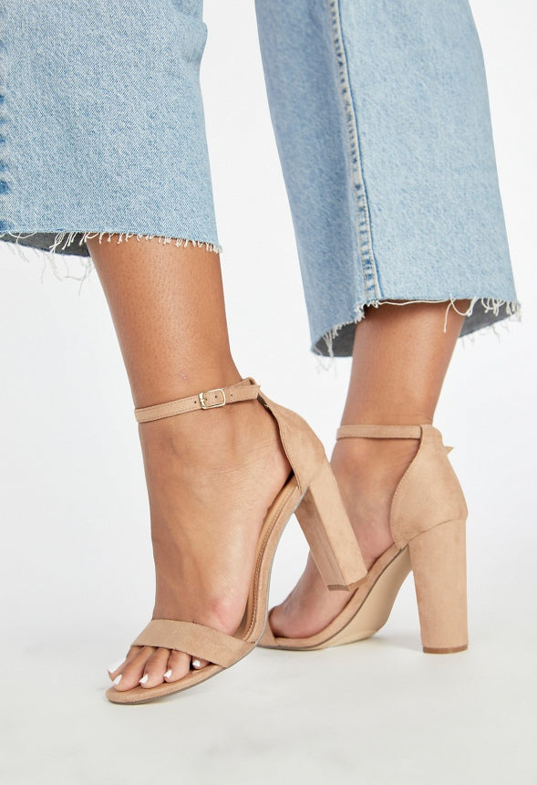 Lorelai Block Heeled Sandal Beige