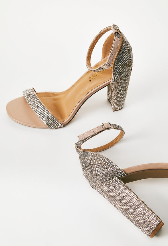 LYVIA CLASSIC HEELED SANDAL Rhinestone