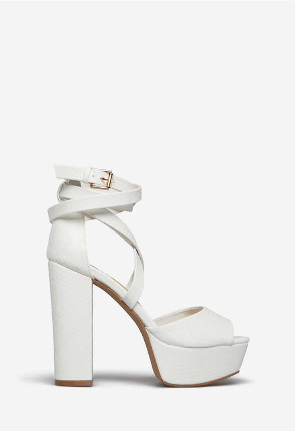 ROSELINDA STRAPPY SANDAL White Snake