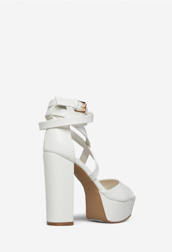 ROSELINDA STRAPPY SANDAL White Snake