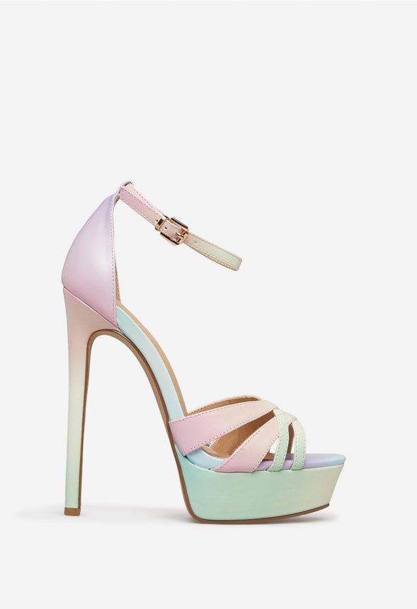 TYRONICA PLATFORM HEELED SANDAL Multi