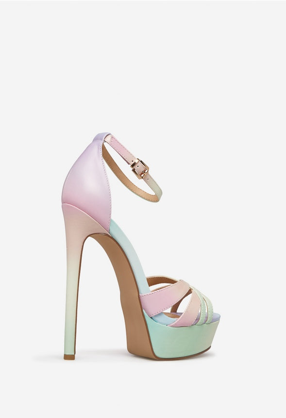 TYRONICA PLATFORM HEELED SANDAL Multi