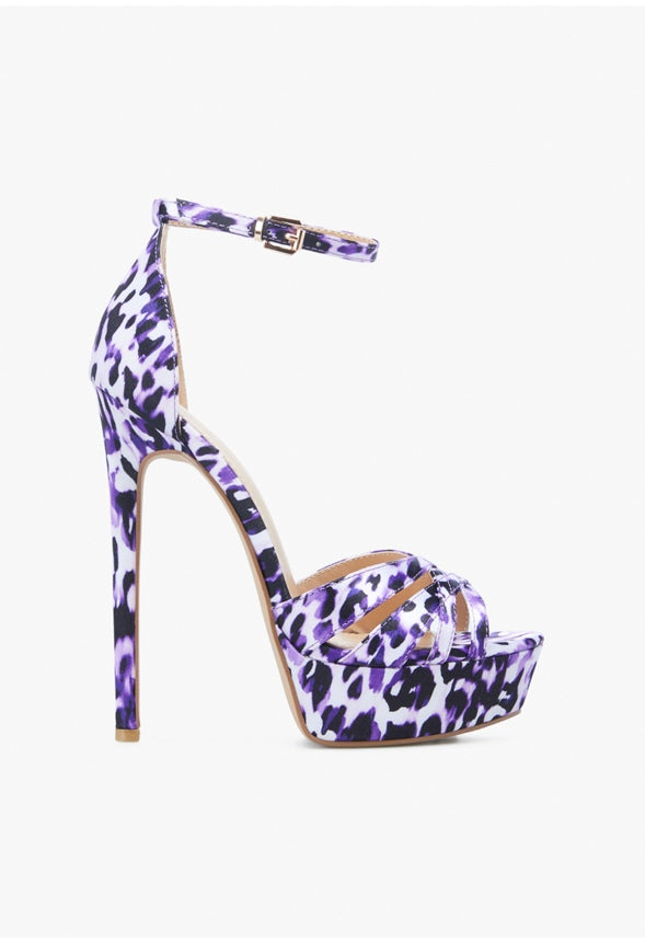 TYRONICA PLATFORM SANDAL Lavender Leopard