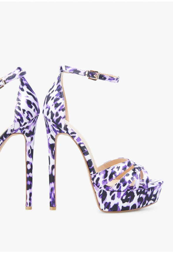 TYRONICA PLATFORM SANDAL Lavender Leopard
