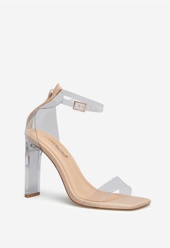 CARME BLOCK HEELED SANDAL Beige