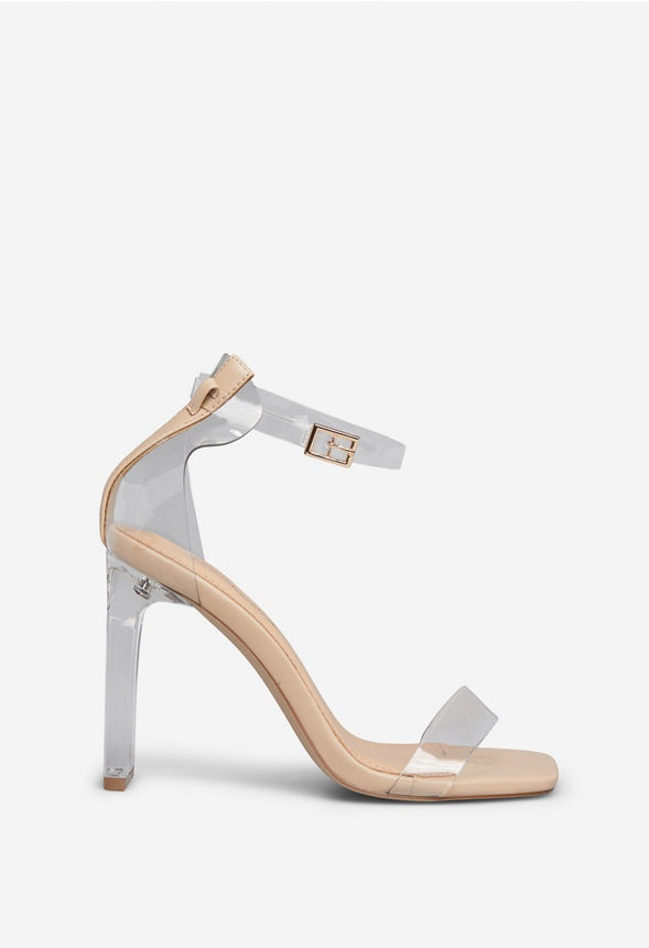 CARME BLOCK HEELED SANDAL Beige