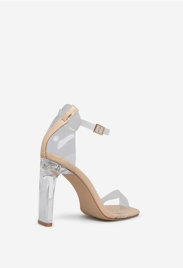 CARME BLOCK HEELED SANDAL Beige