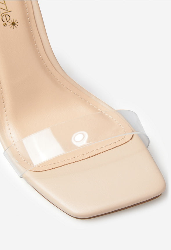 CARME BLOCK HEELED SANDAL Beige