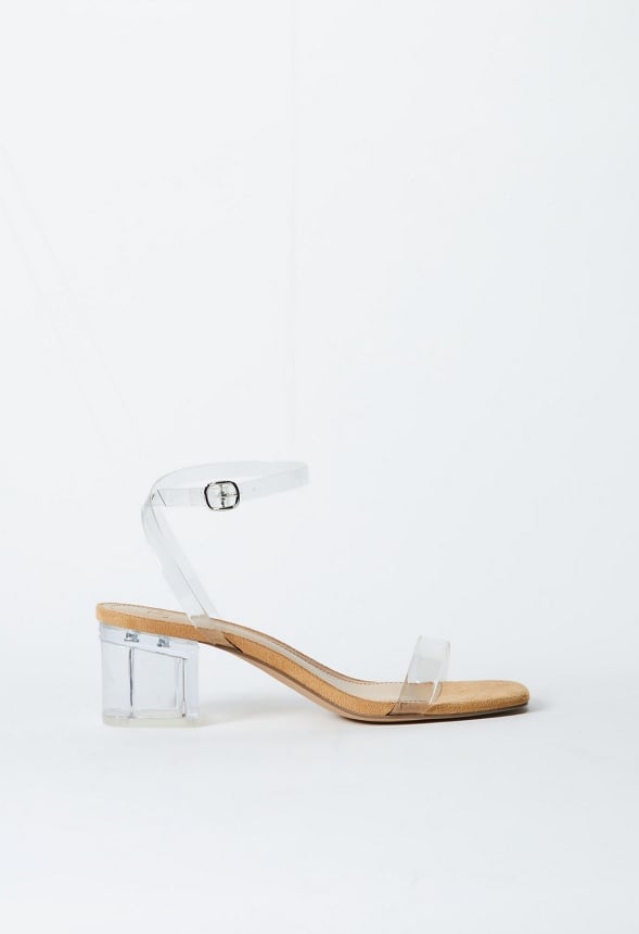 CHLOE CLEAR HEELED SANDAL Clear