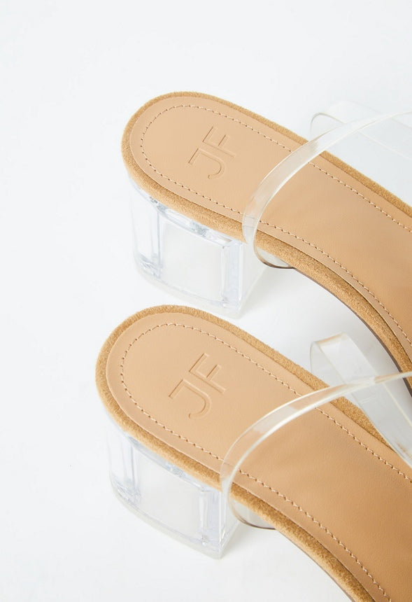 CHLOE CLEAR HEELED SANDAL Clear