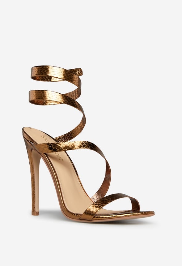 RONJA STRAPPY HEELED SANDAL Bronze