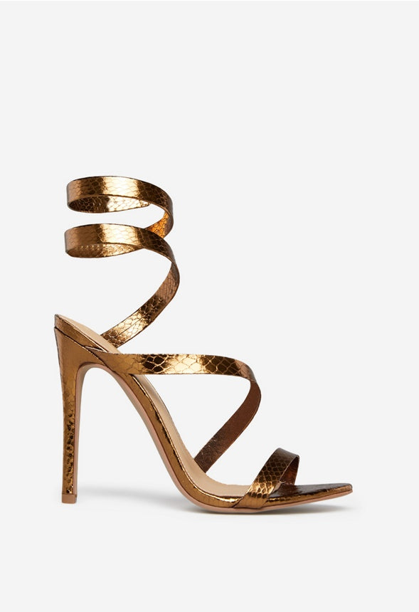 RONJA STRAPPY HEELED SANDAL Bronze