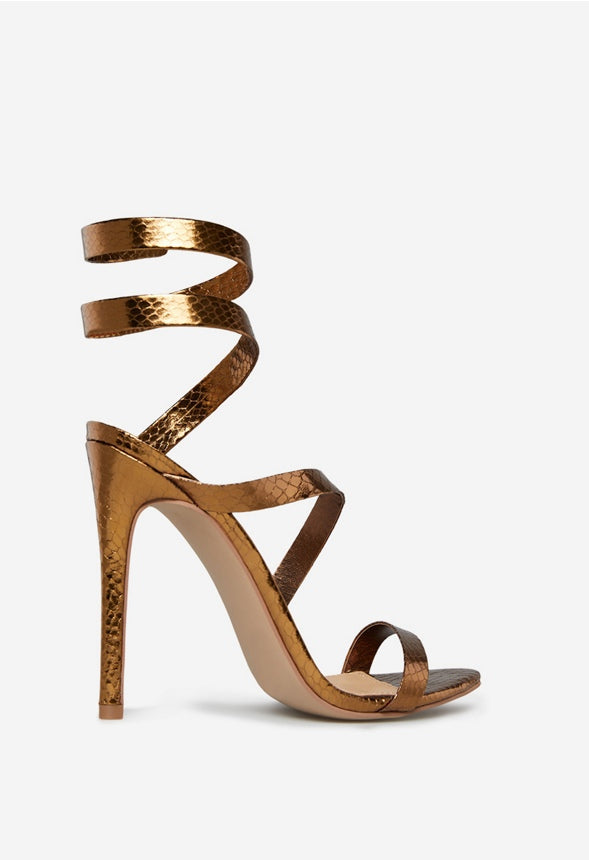 RONJA STRAPPY HEELED SANDAL Bronze