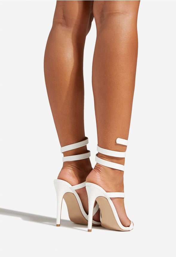 RONJA STRAPPY SANDAL Bright White Snake