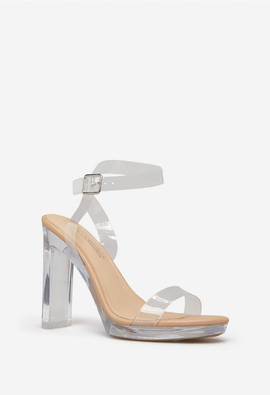 TIANNA CLEAR HEELED SANDAL Clear