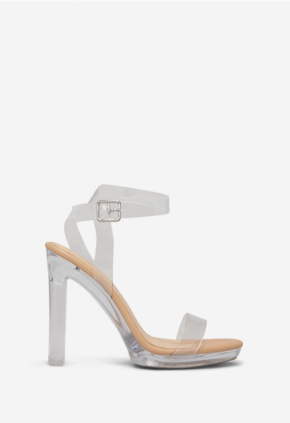 TIANNA CLEAR HEELED SANDAL Clear