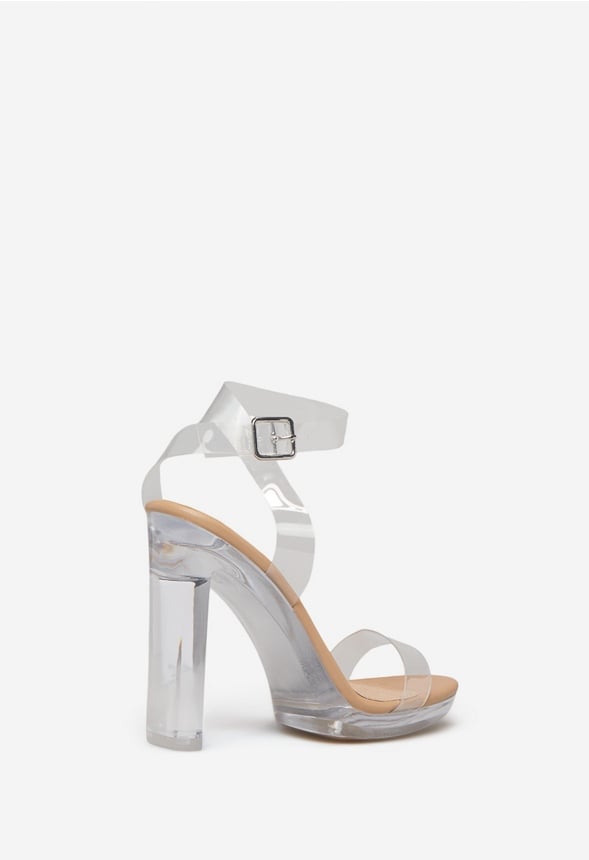 TIANNA CLEAR HEELED SANDAL Clear