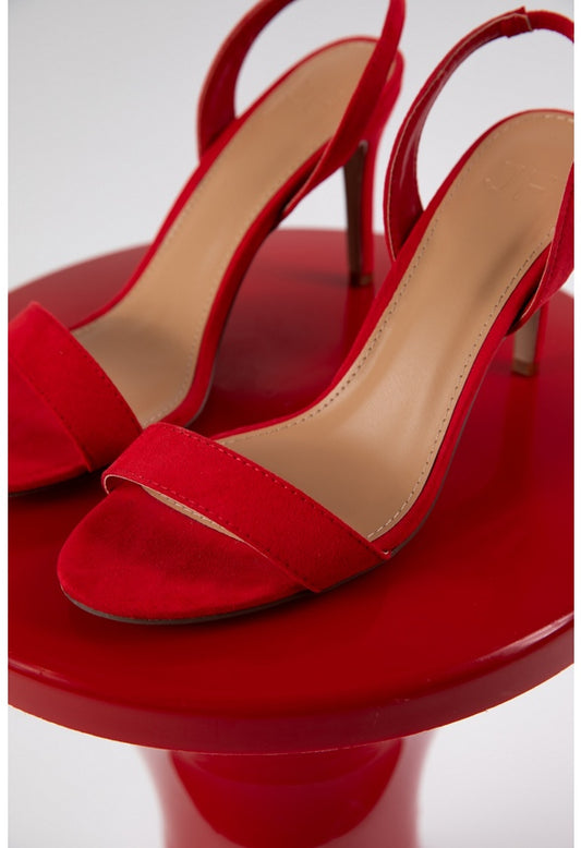 Maddie Sling-Back Heeled Sandal High Risk Red