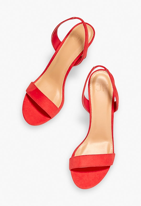 Maddie Sling-Back Heeled Sandal High Risk Red
