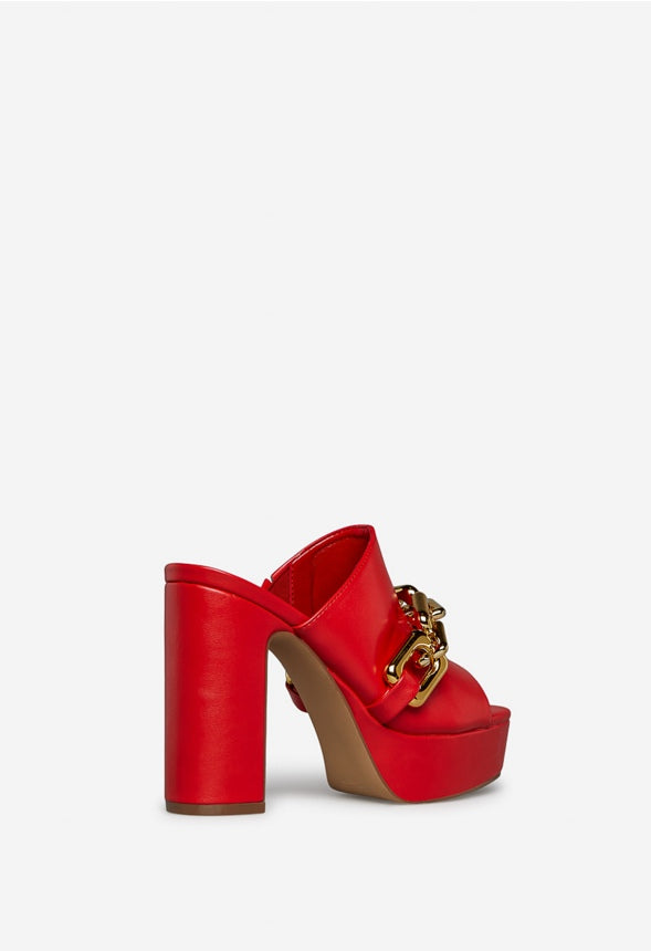 EURYALOS PLATFORM SANDAL High Risk Red