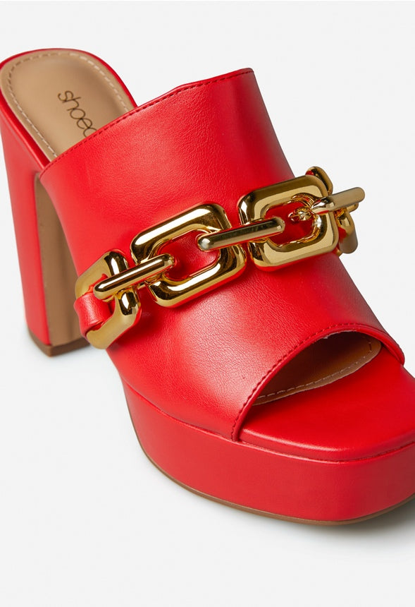 EURYALOS PLATFORM SANDAL High Risk Red
