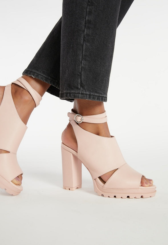 SEMELE PEEP TOE SANDAL Blush