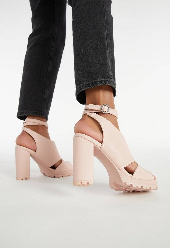 SEMELE PEEP TOE SANDAL Blush