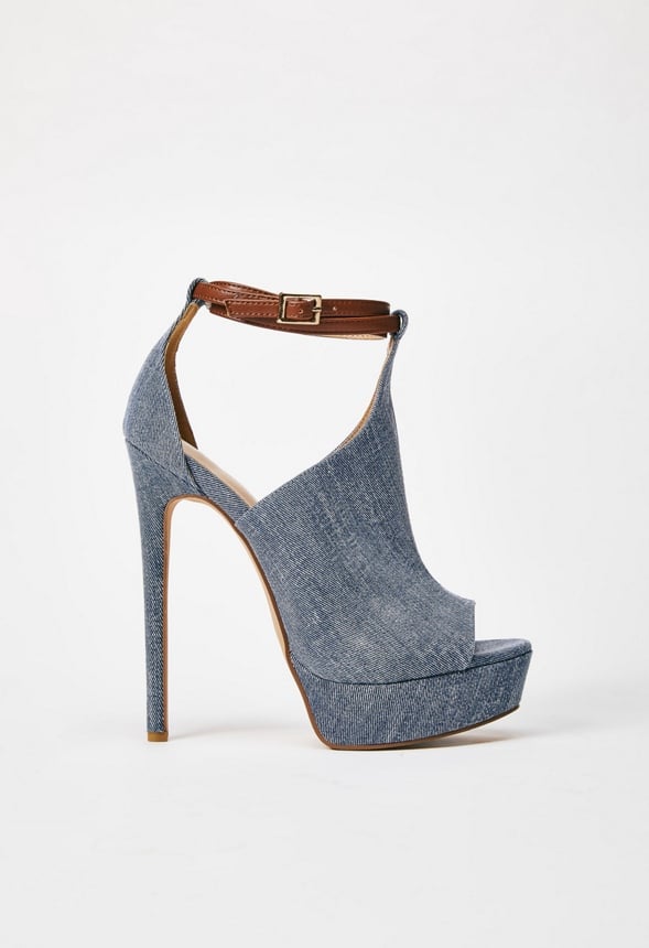 MAZIE HEELED SANDAL Chambray