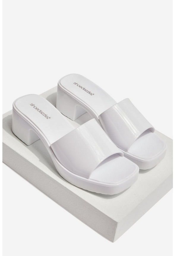 MINNEY BLOCK HEEL SANDAL Bright White