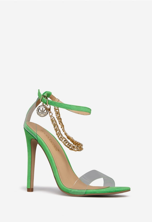 BRONXE HEELED SANDAL Classic Green