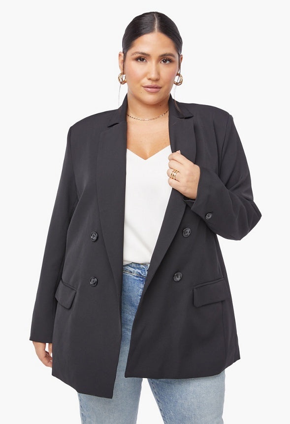 Plus Size City Blazer Black Caviar