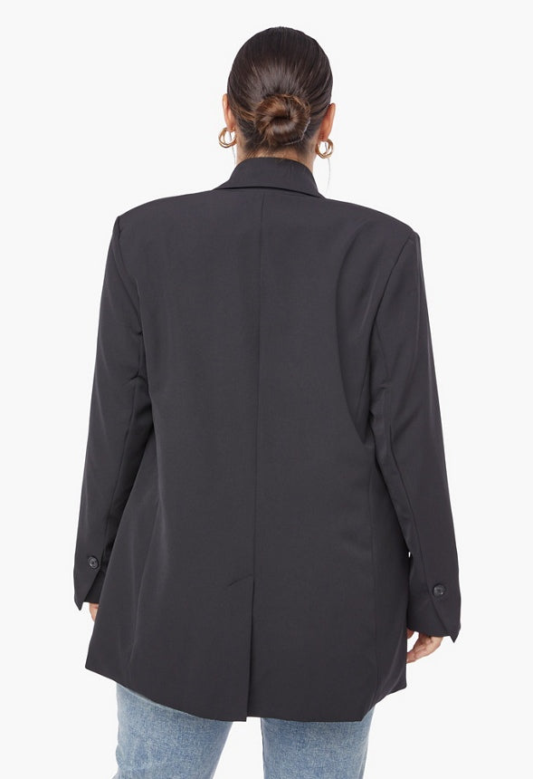 Plus Size City Blazer Black Caviar