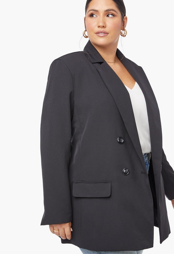 Plus Size City Blazer Black Caviar