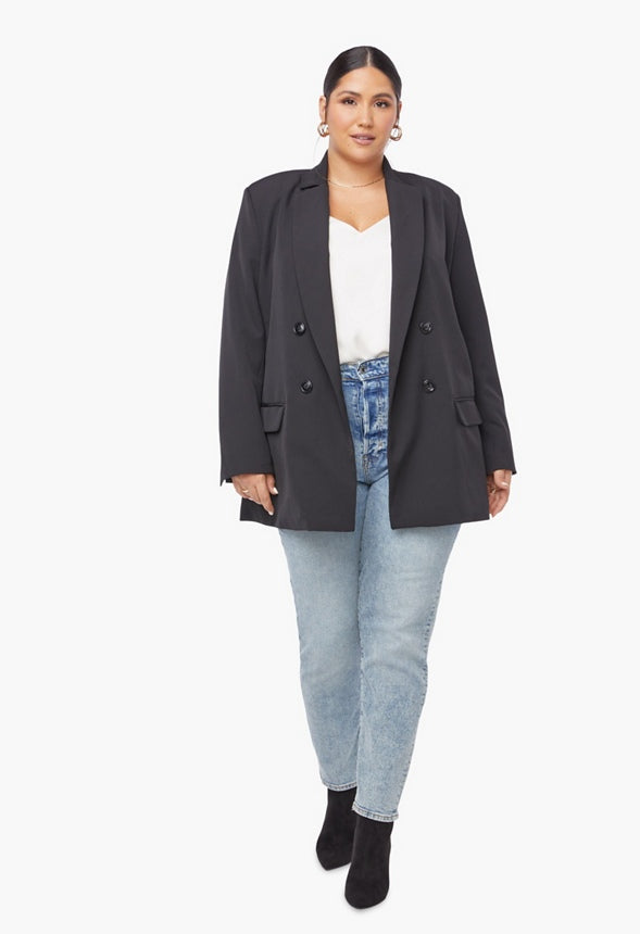 Plus Size City Blazer Black Caviar