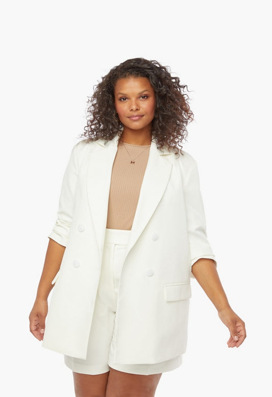 PLUS SIZE CITY BLAZER Marshmallow