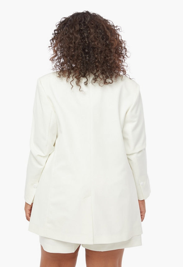PLUS SIZE CITY BLAZER Marshmallow