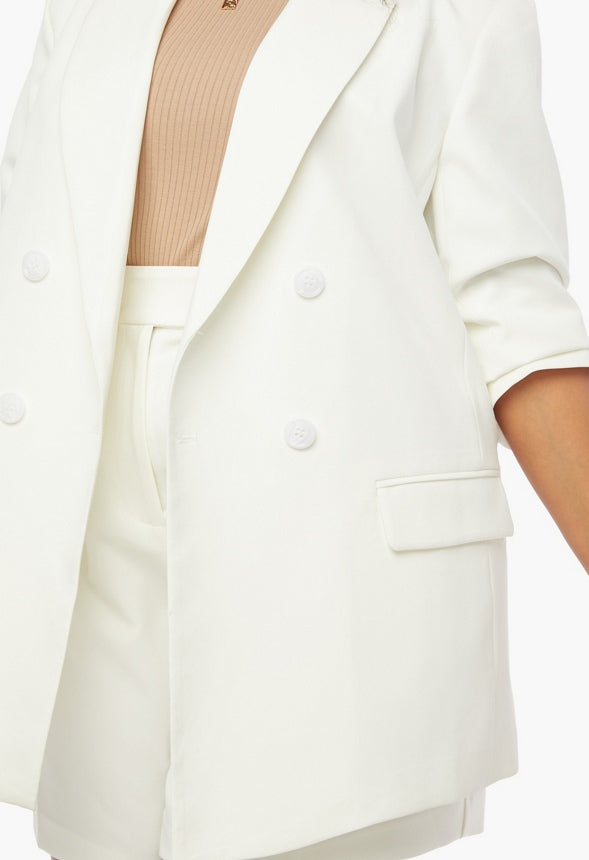 PLUS SIZE CITY BLAZER Marshmallow