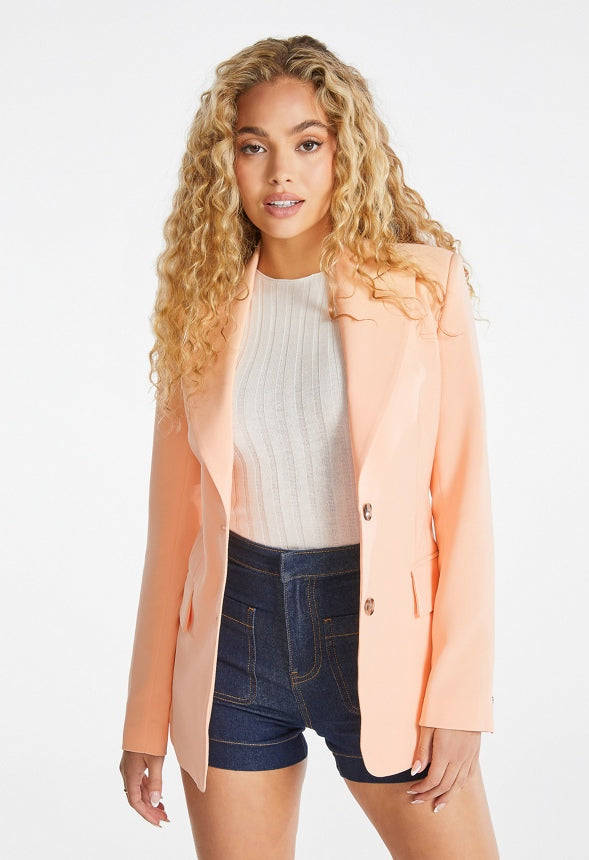 Tailored City Blazer Apricot Ice