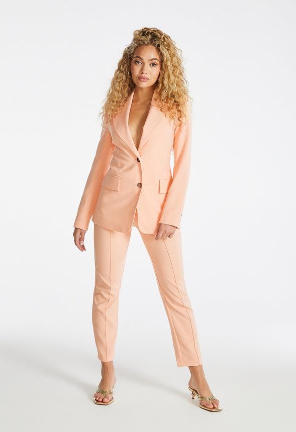 Tailored City Blazer Apricot Ice