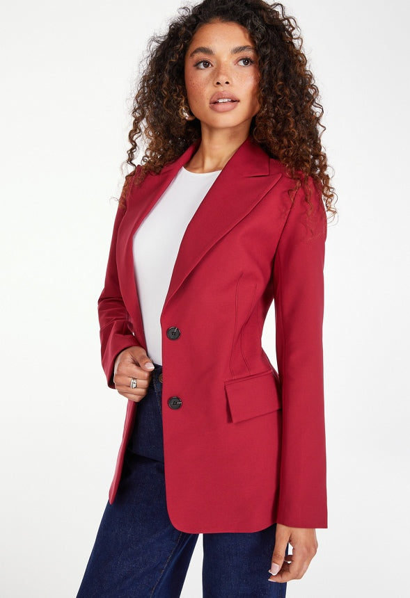 Tailored City Blazer Tibetan Red