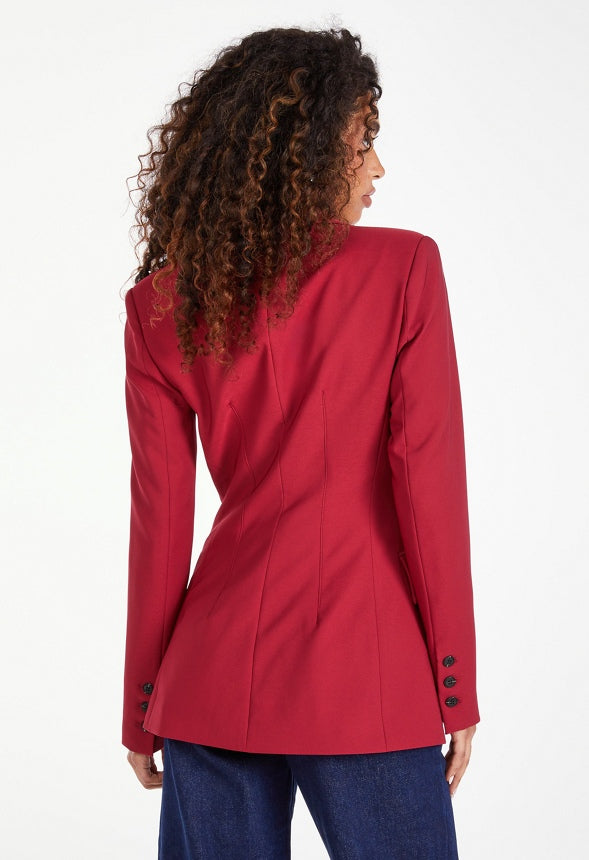 Tailored City Blazer Tibetan Red