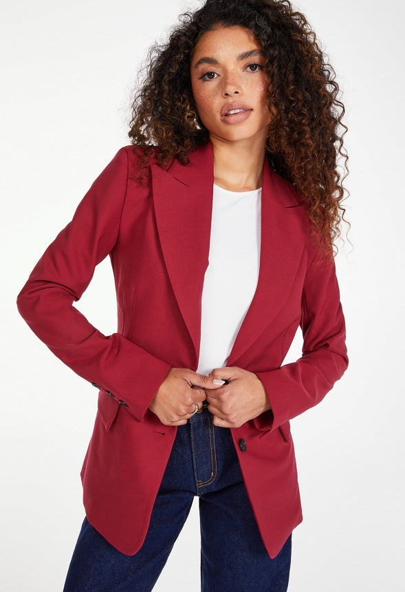 Tailored City Blazer Tibetan Red