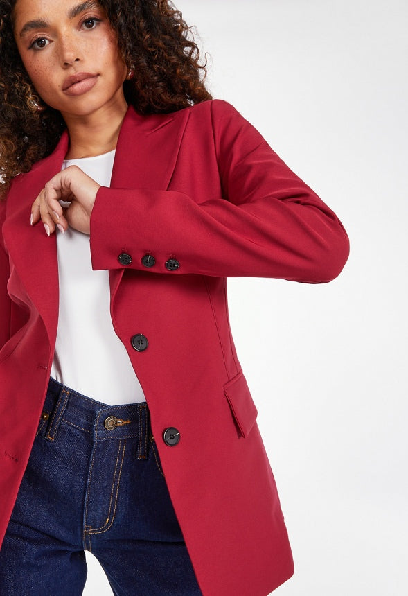 Tailored City Blazer Tibetan Red
