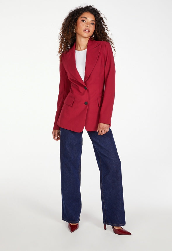 Tailored City Blazer Tibetan Red