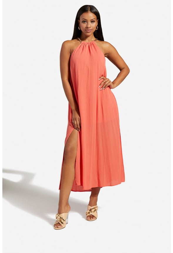 CHAIN MAXI Hot Coral