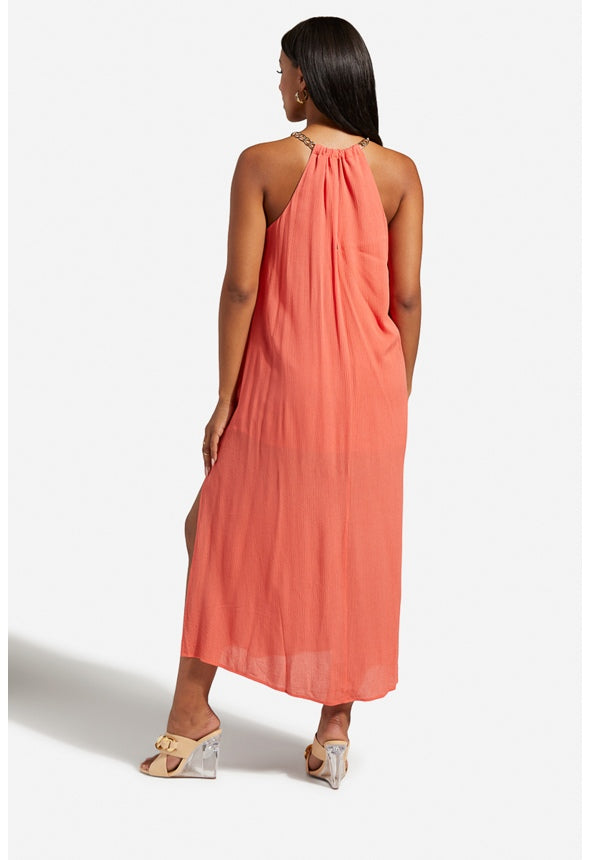 CHAIN MAXI Hot Coral