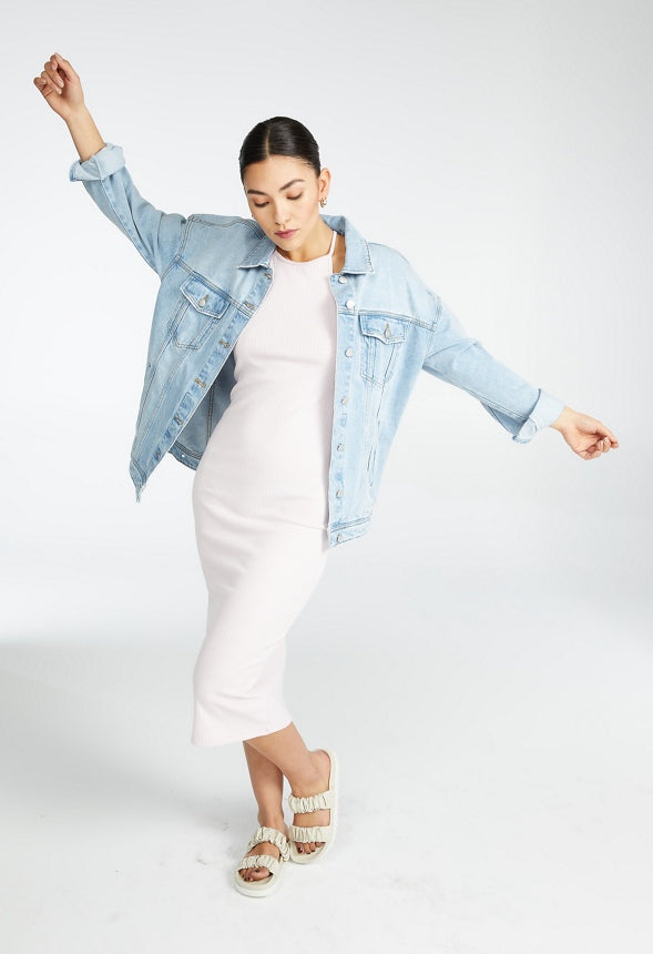 HALTER MIDI DRESS Lilac Snow